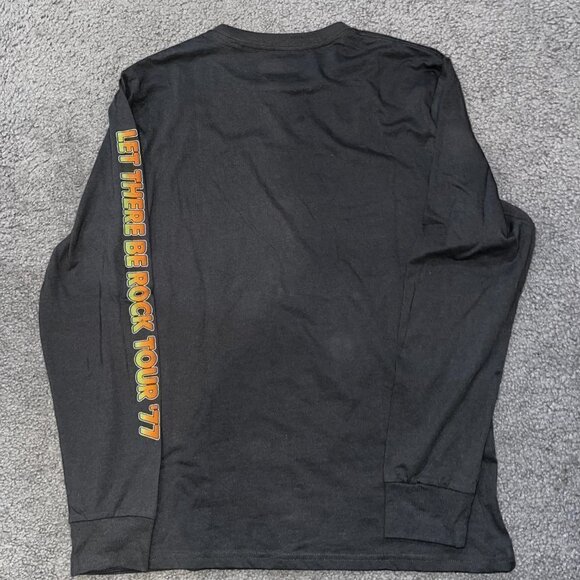 AC/DC Long Sleeve Tee Shirt T-Shirt - Reprint Let there Be Rock Tour '77 Black L - Picture 4 of 5